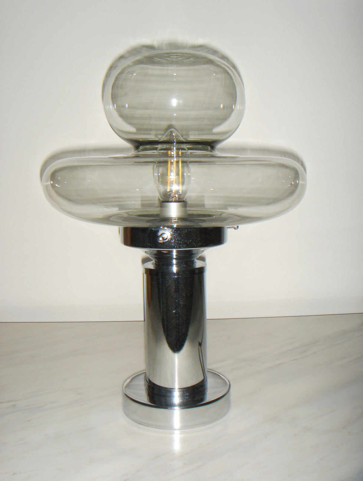 The 1960s Smoky Murano Encased Lamp