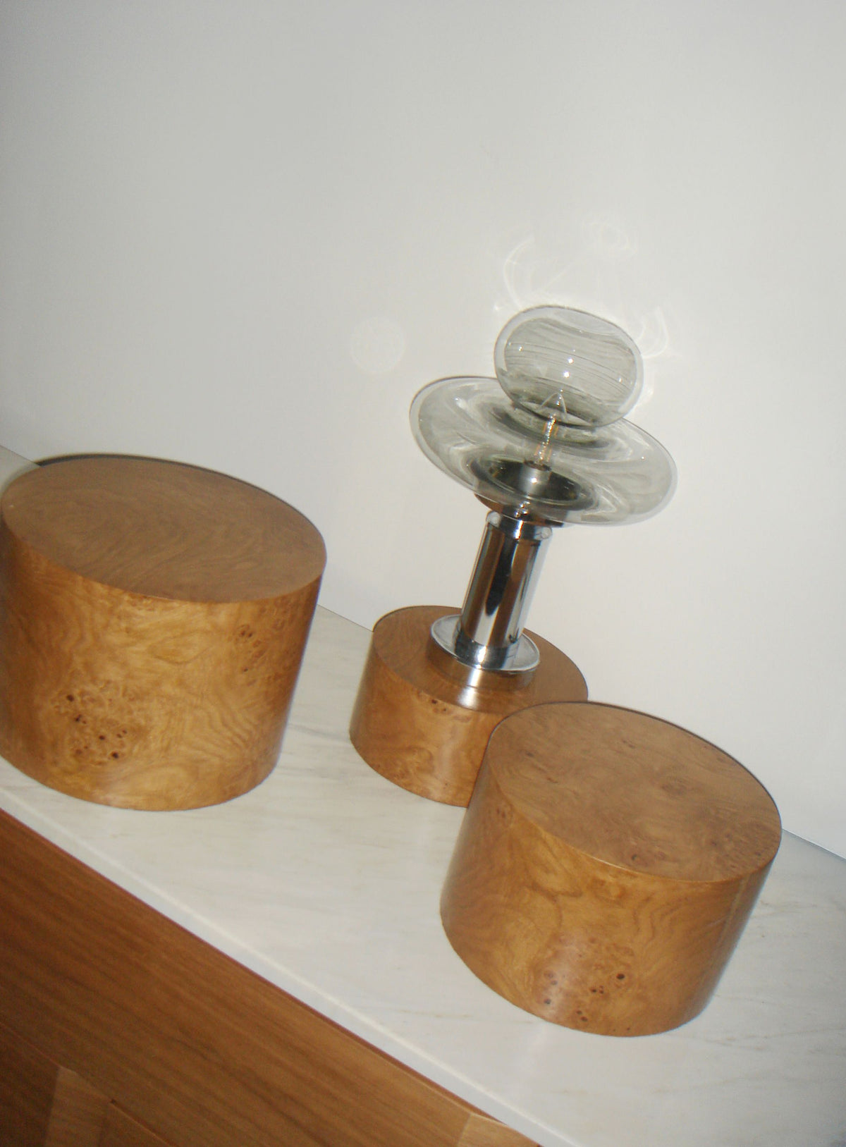 The 1960s Smoky Murano Encased Lamp