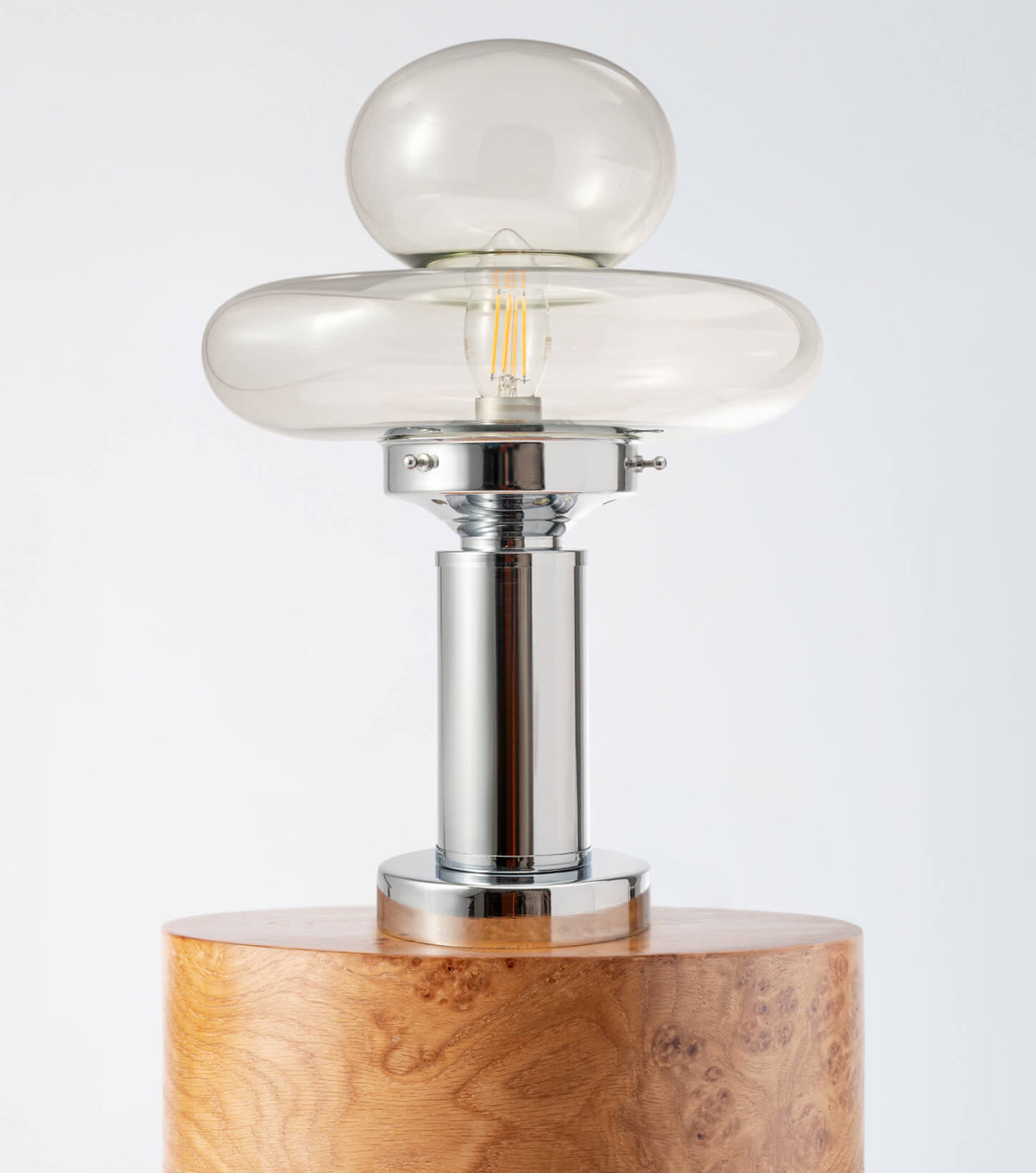 The 1960s Smoky Murano Encased Lamp
