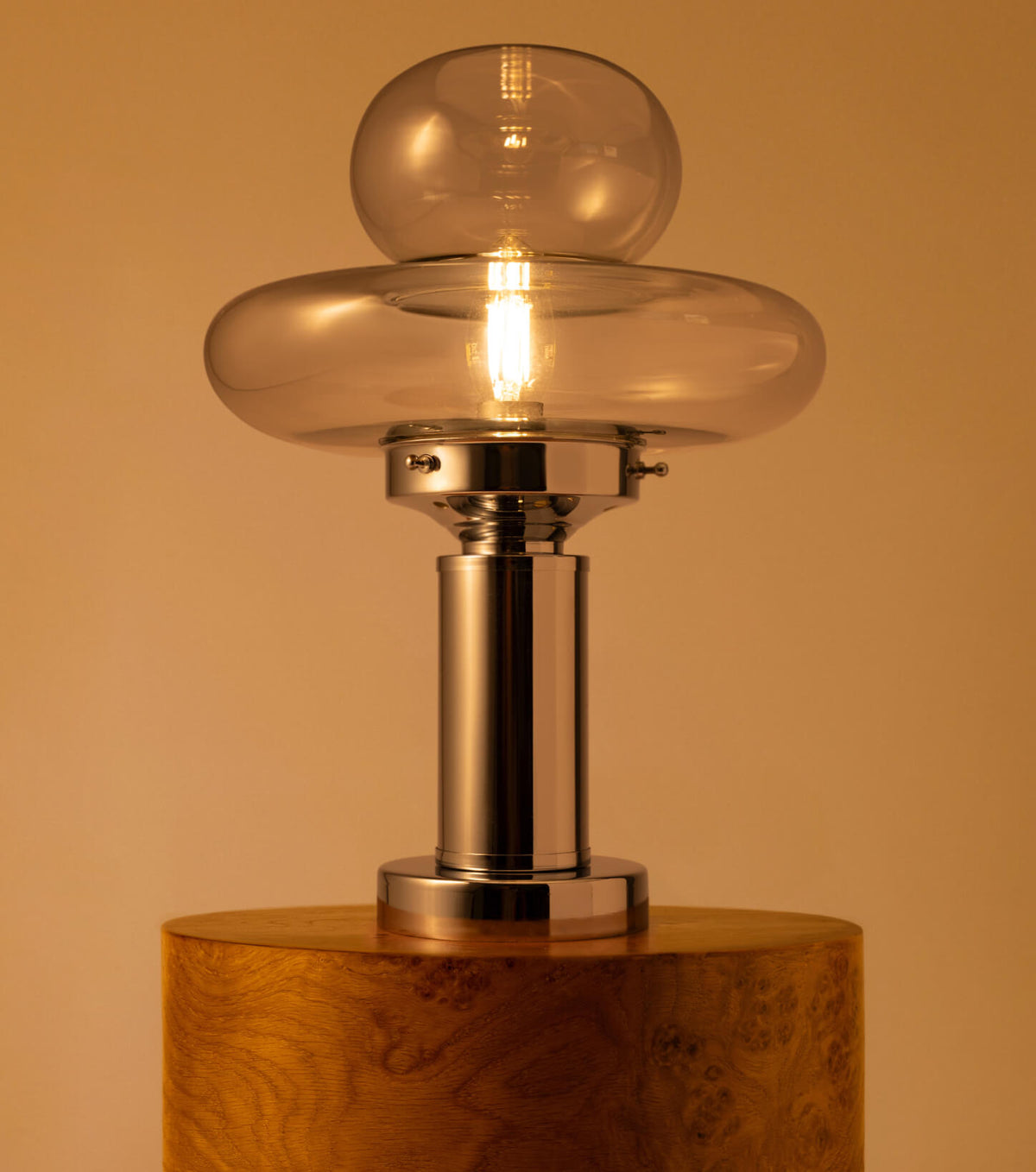 The 1960s Smoky Murano Encased Lamp